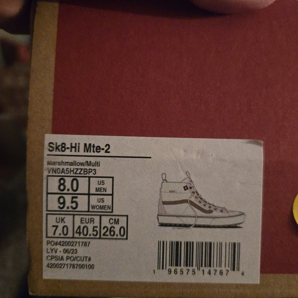 Vans Sk8 Hi MTE 2 Women Size 9.5 Hydroguard Hiking Boot 122025 - Picture 8 of 8